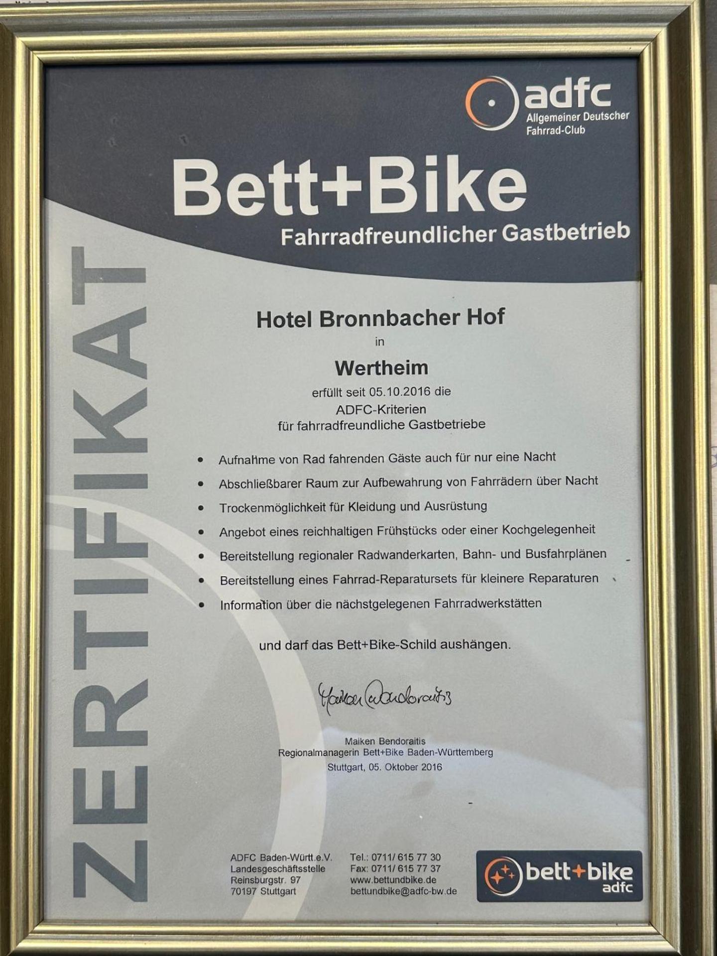 Hotel Bronnbacher Hof Wertheim Esterno foto